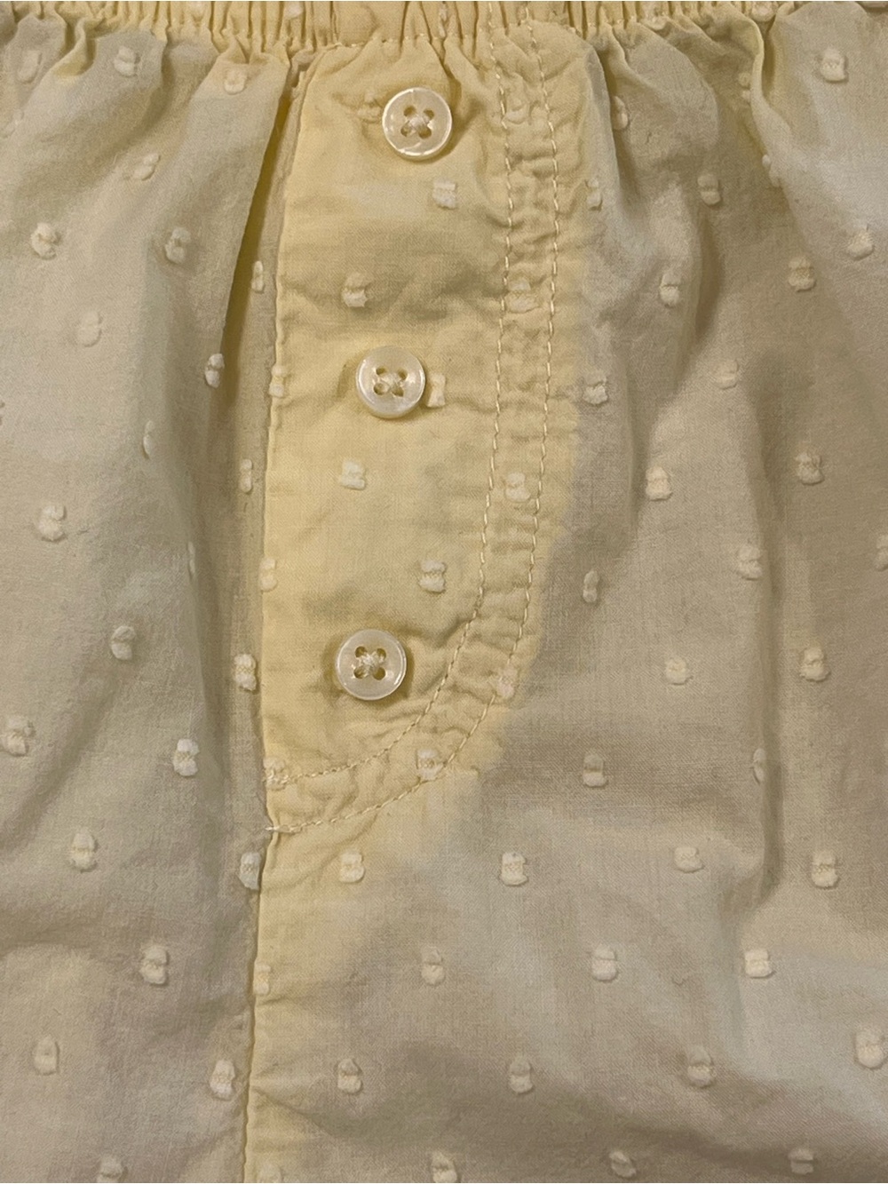 Colsie Yellow Ruffle Tie-Front Pajama Set - Picture 5 of 9
